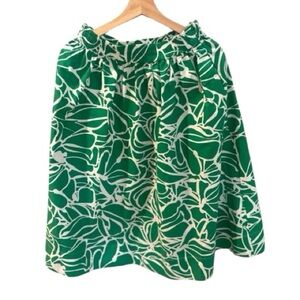 BANANA REPUBLIC Green White Poplin skirt  XS NWT